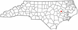 Location of Simpson, North Carolina