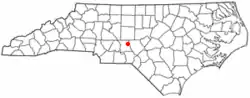 Location in North Carolina