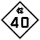 North Carolina Highway 40 marker