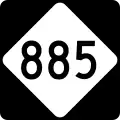 Interstate 885 and North Carolina Highway 885 marker