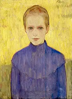 Flicka i blå klänning Girl in blue dress 1910
