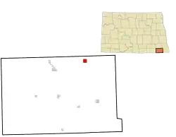 Location of Milnor, North Dakota