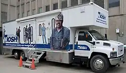A mobile clinic used to screen coal miners at risk of black lung disease
