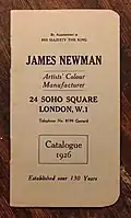 James Newman Artists' Colours Manufacturer, London, 1926