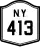 New York State Route 413 marker