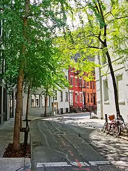 an empty street on a sunny day