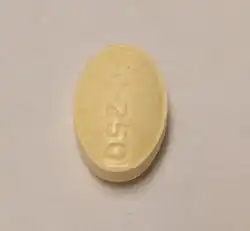 250&nbsp;mg tablet of naproxen