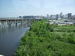 View of Baltimore skyline from Spring Garden Industrial Area