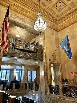 Looking towards the National Hotel registration from the Great Hall