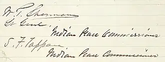 Signatures of Sherman and Tappan