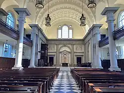 The nave of Christ Chapel, looking toward the altar.