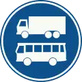 F19: Compulsory use of lane only for trucks and buses