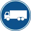 F21: Compulsory use of lane only for trucks
