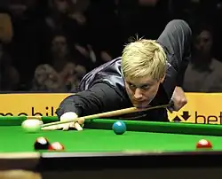 Neil Robertson playing a shot