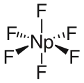 Stereo structural formula of Neptunium hexafluoride