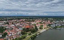 Aerial view with Holy Trinity Church