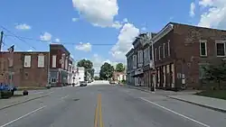 Looking northeast on Main Street (central business district)