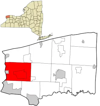 Location in Niagara County and the state of New York.