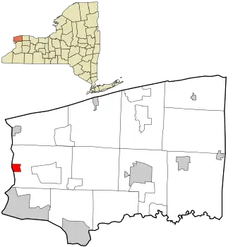 Location in Niagara County and the state of New York.