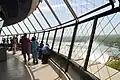 Visitors on the observation deck of the Skylon Tower, which overlooks Niagara Falls.