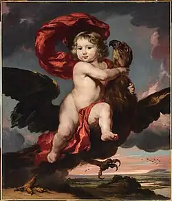 George de Vicq as Ganymede, by Nicolaes Maes, 1681, Fogg Art Museum