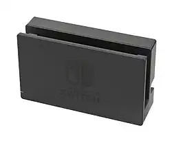 Front of the dock, with no console inserted.