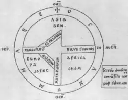 Map from the Saint Gall Isidore manuscript.