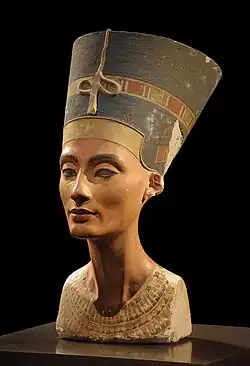 Bust of Nefertiti, c. 1352&nbsp;– c. 1336 BC, polychrome limestone and plaster, Neues Museum, Berlin, Germany