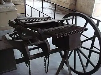 the multi-barreled Nordenfelt machine gun.