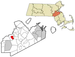Location in Norfolk County in Massachusetts