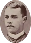 Oval photograph of young man, 1885.