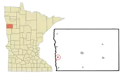 Location of Hendrum, Minnesota