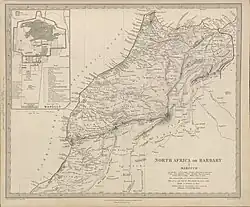 Map of Morocco in 1836