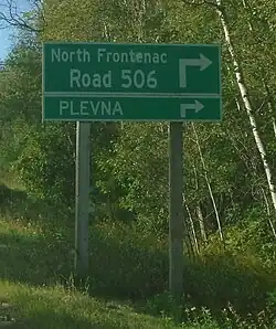Former Highway 506, now signed North Frontenac Road 506 as it is under the jurisdiction of North Frontenac Township