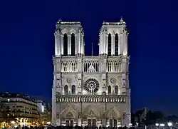Notre Dame de Paris by night