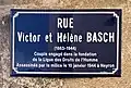Renaming of rue Victor-Basch in Bourg-en-Bresse (Ain) to rue Victor-et-Hélène Basch in 2023.
