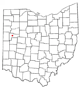 Location of Moulton, Ohio