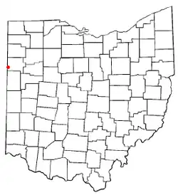 Location of Wren, Ohio