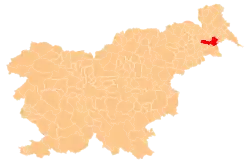 The location of the Municipality of Ljutomer
