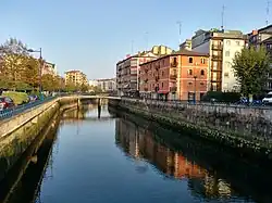 Oiartzun river passing through the Ugarritze district