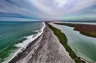 View across Ōkārito Lagoon