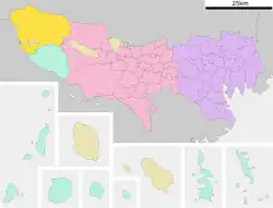 Location of Okutama in Tokyo