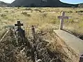 Old graves at the Twin Buttes Cemetery.