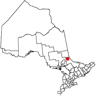 Location of Temagami in Ontario