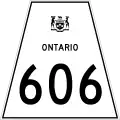 Highway 606 marker
