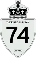 King's Highway 74 marker