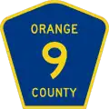 County Route 9 marker