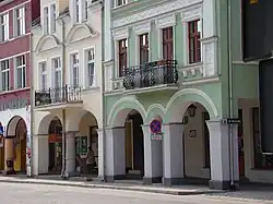 Old townhouses at the Freedom Square