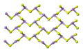 Orpiment's crystal structure consists of sheets