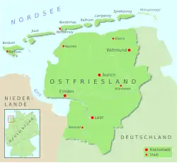 East Frisia in northwestern Lower Saxony